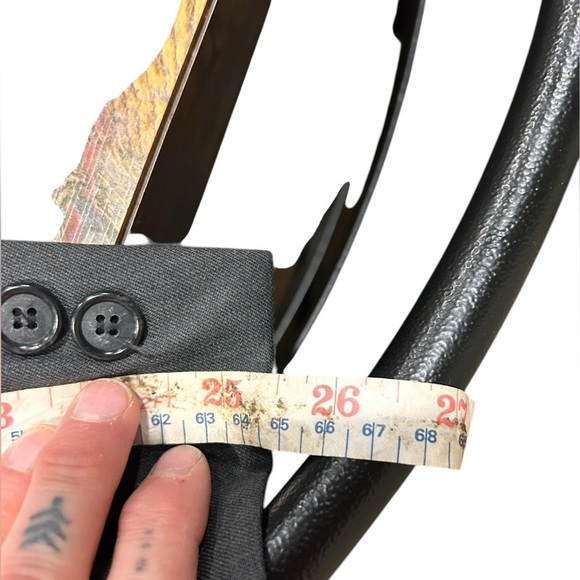 Lacrosse Mens Blazer Sports Coat Black Gray 44L Dress Formal Wool Blend Career - Picture 9 of 10